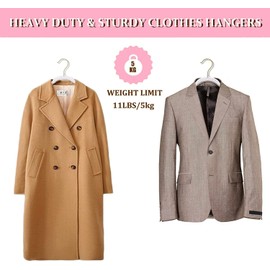 Pink Clothes Hangers 16", 40 Pack Plastic Clear Coat Hanger for Adult Closet, Durable Bling Ganchos de Ropa with Swivel Hook, Notched Shoulders & Ultra-Thin Space Saving Laundry Hanger for Dress Suits