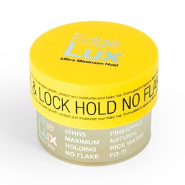 Lux Collection Edge Lux Edge Control Wax 48 Hour Maximum Hold No Flaking Natural Ingredients Scented Conditioning Styling Hair Gel Tamer (3.53 Ounce (Pack of 1), Pineapple)