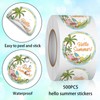 Heyfibro 500 PCS 1.5 Inch Hello Summer Stickers Roll for