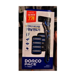 Dorco PACE7II FRESH razor + 7 razor blades / 도루코 PACE7II FRESH 면도기+면도날 7입