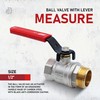 DOJA Barcelona Ball Valve with Lever Handle Red 1/2 Inch