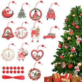 12 Piezas Adornos de Navidad, Colgado del Arbol de Navidad, Color 1