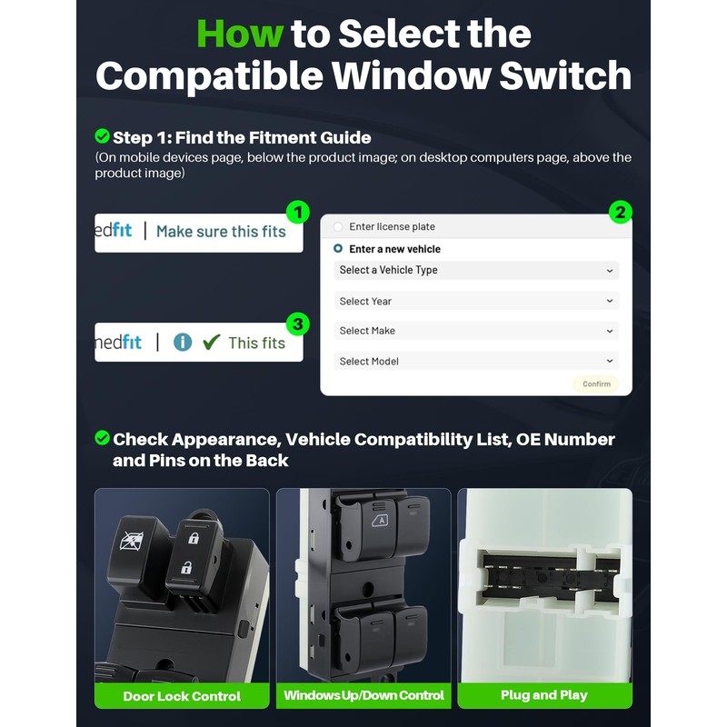 Dacall Master Power Window Switch Fits for Nissan Frontier Crew