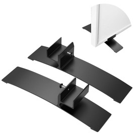 Cold Fighting Stands Feet for Infrared Heating, Infrared Heater Bracket Kit, Free-Standing, Floor Standing Feet Support Feet for Heating Panels, Flat Radiators, 2-Pack, Black