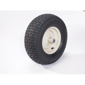 SCENIC ROAD Wheelbarrow Replacement Tire, 16" Wheel with Bearing and Grease Fitting, 4-Ply Turf Tire