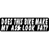 DOES THIS BIKE MAKE MY AS* LOOK FAT? HELMET STICKER