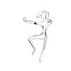 Ear Cuff Climbing Human - 925 Sterling Silver Climber Clip