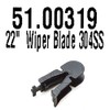 Boat Wiper Blade | 22 Inch Black Stainless
