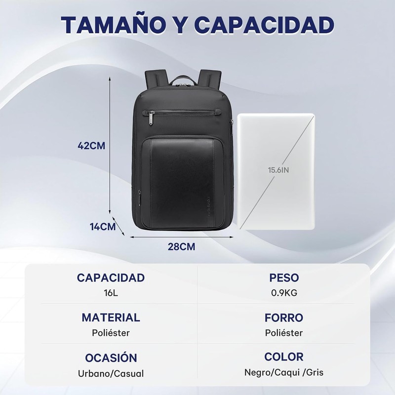 Mochila para Laptop Arctic Hunter Slim 16L para Hombres y
