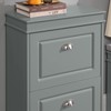 Haotian Small Shoe Cabinet, Grey 2 Flip Drawers Freestanding Shoe