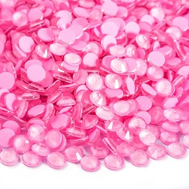 Blinginbox Flatback Rhinestones Round Gems, 288pcs Luminous Series Glass Stones Neon Gems Non Hotfix Crystal Rhinestones for Nail Charms Crafts Clothes Tumblers,New Rose Neon,SS30.