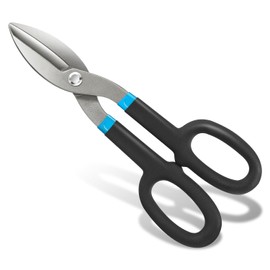 Heavy-Duty Cutting Shears Scissors 10 inch All-Purpose Tin Snips Utility Cutter with Comfort Grip, Industrial Gardening High Carbon Steel, Ideal for Sheet Metal, Stainless Steel, Copper, Aluminum