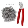 DAYSLIVES Hog Ring Pliers Angled & 500 Galvanized Hog Rings,