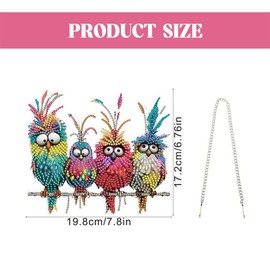 XFSRG Diamond Painting DIY Kit Parrot Hanging Decorations Swing Ornament Suitable for Home and Office Decoration