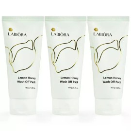 Raviola 라비오라 레몬 허니 워시오프 팩 150g, 3개 Laviora Lemon Honey Wash Off Pack 150g, 3 Pieces