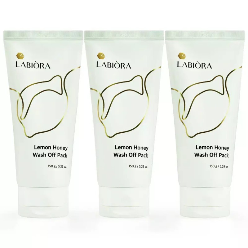 Raviola 라비오라 레몬 허니 워시오프 팩 150g, 3개 Laviora Lemon