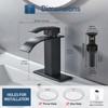 GENBONS Black Bathroom Faucet Waterfall Single Handle Bathroom Sink Faucet