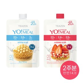 Teazen Yomil Yogurt Original 7 Packs + Strawberry Yogurt 7 Packs (2-week supply of protein shakes) / 티젠 요밀 요거트 오리지널 7개+스트로베리 요거트 7개 (단백질 쉐이크 2주분)