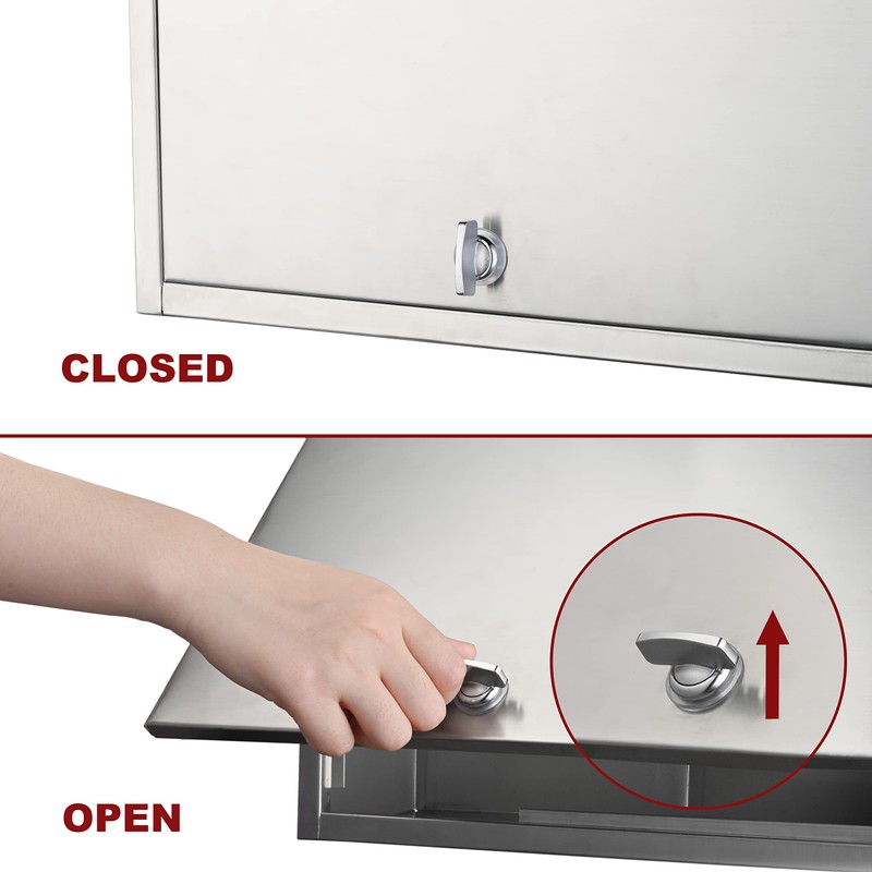 Naissian 7/8 Inch Thumb Lock,RV Compartment Latch,Shower Door Lock Latch