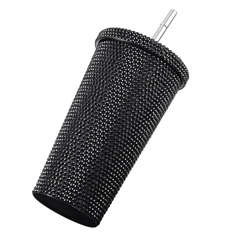 500ml Water Bottle Stainless Steel Rhinestone Decoration Vacuum Water Cup