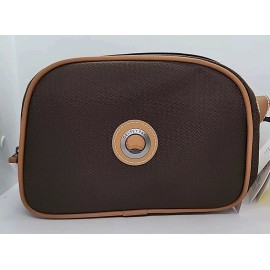 DELSEY NEW Delsey Paris Chatelet Air 2.0 Large Toiletry Bag. Brown 7.5"Hx10"Wx5"D