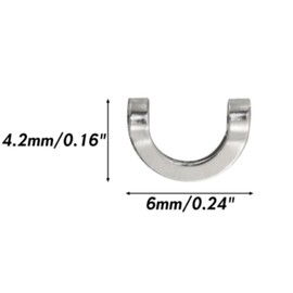 100 Pcs Folded Fishing Spinner Clevises Sturdy Lure Making Accessories for Fishing Spinner Making Accessories