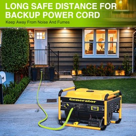 Nilight 15FT 30Amp Generator Extension Cord 125V Heavy Duty 10/3 Gauge Pure Copper STW Wire UL ETL Listed 4 Prong L14-30P L14-30R Weatherproof Suit for Camper Outdoor Use Bright Green