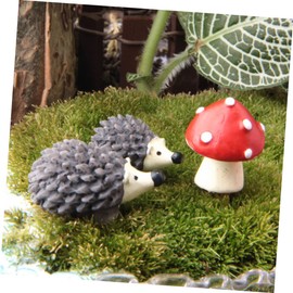 CIYODO Garden Micro Landscape Ornament 3 Sets of Resin Miniature Hedgehog Decor