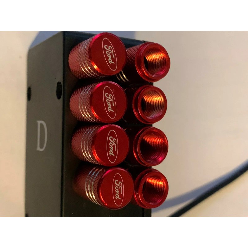 OEM 4x RED FORD Tire Valve Stem Caps For Car,
