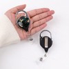 Golden Butterfly Badge Holder Retractable Clip for ID Card &