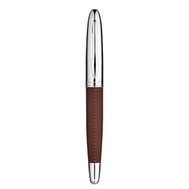 BEILUNER 318 Luxury Leather Pen, Hand-Stitched Premium Leather, Chrome-Plated Finish, Schmidt Ink Refill, Fancy Rollerball Pen Gift Set for Men & Women, Executive Writing, Nice Designer pen
