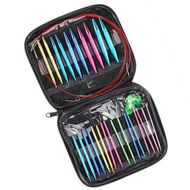 Knit pro Punch Needle kit 21×20×2 Set Interchangeable 13 Sizes Circular Knitting Needle kit 3.0mm 10mm with case
