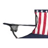 Eternal Living American Flag Camping Chair with Cupholder, Blue