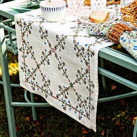 Juliska Villa Seville 18" x 90" Table Runner - Chambray