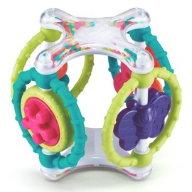 Auby Bebe Active' Cube Development of Motor Skills, Sensory Gift in Various Shapes - Birth Growing - Toy for Babies 9 Months and Above, FR461523, Cube-9 m+, Multicoloured