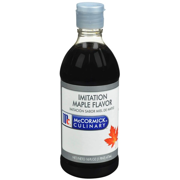 McCormick Imitation Maple Extract - 1 pint bottle, 6 per case