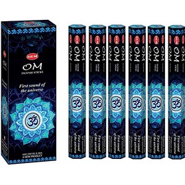 HEM AGLAN MAYOREO Incienso Hexagonal Paquete con 6 Tubos DE 20 VARITAS Cada uno (OM)
