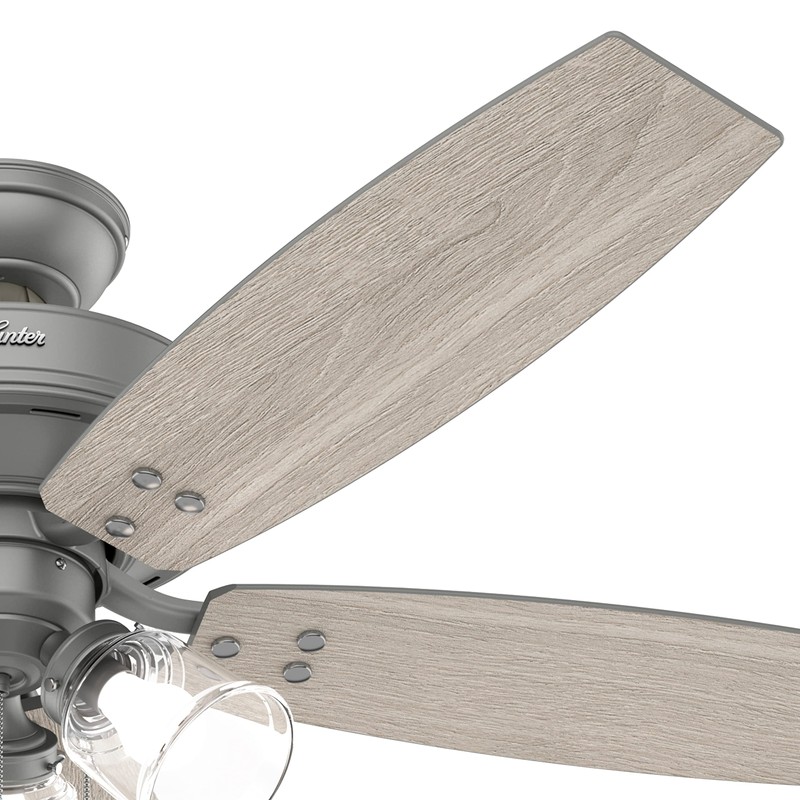 Hunter Fan 52 inch Casual Matte Silver Indoor Ceiling Fan