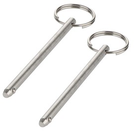 2 Pack Quick Release Pin, Diameter 0.236"(6mm), Overall Length 4.7"(120mm), Usable Length 4.13"(105mm), Full 316 Stainless Steel, Bimini Top Pin, Marine Hardware