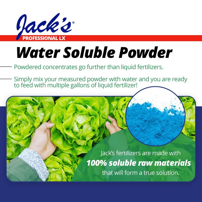 Jack's Professional 15-5-15 CA-MG LX Comprehensive Water-Soluble Fertilizer for Growth