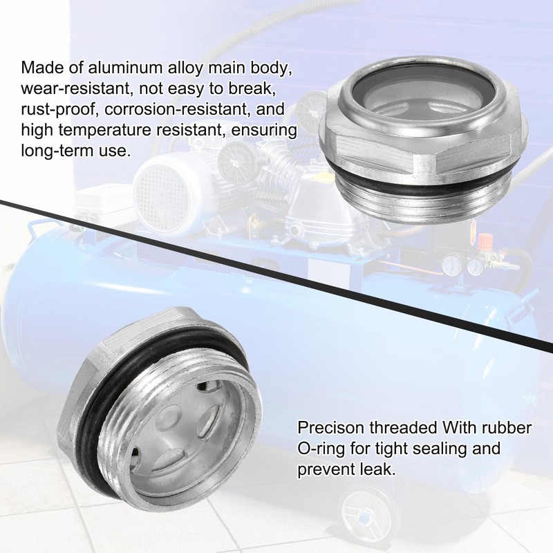 M METERXITY 2-Pack Air Compressor Oil Sight Glass, M30 x
