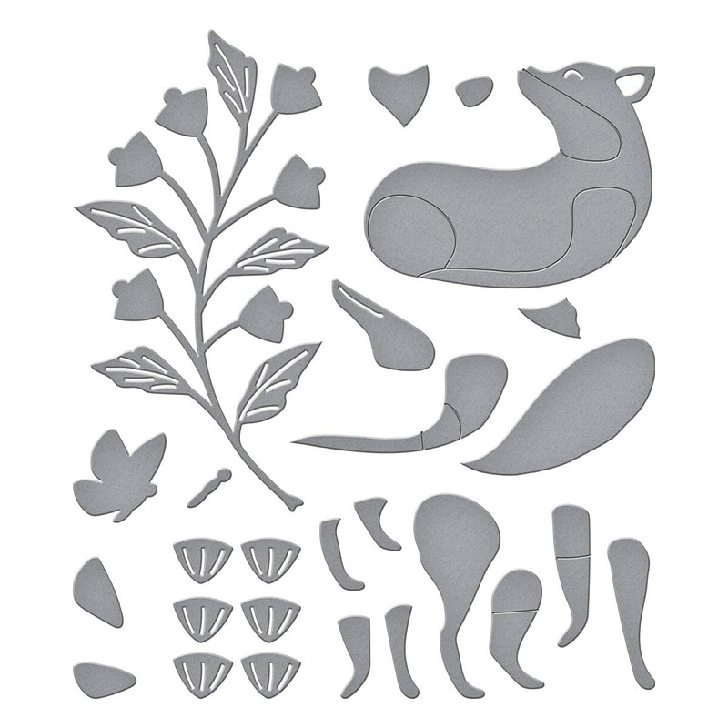 Spellbinders Finley The Fox Etched Dies, Metal