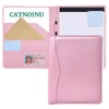 PU Leather Portfolio Folder with 30 Pages Paper Padfolio Business