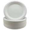 Super Rigid Paper Plates - Extra Strength White Disposable Bagasse