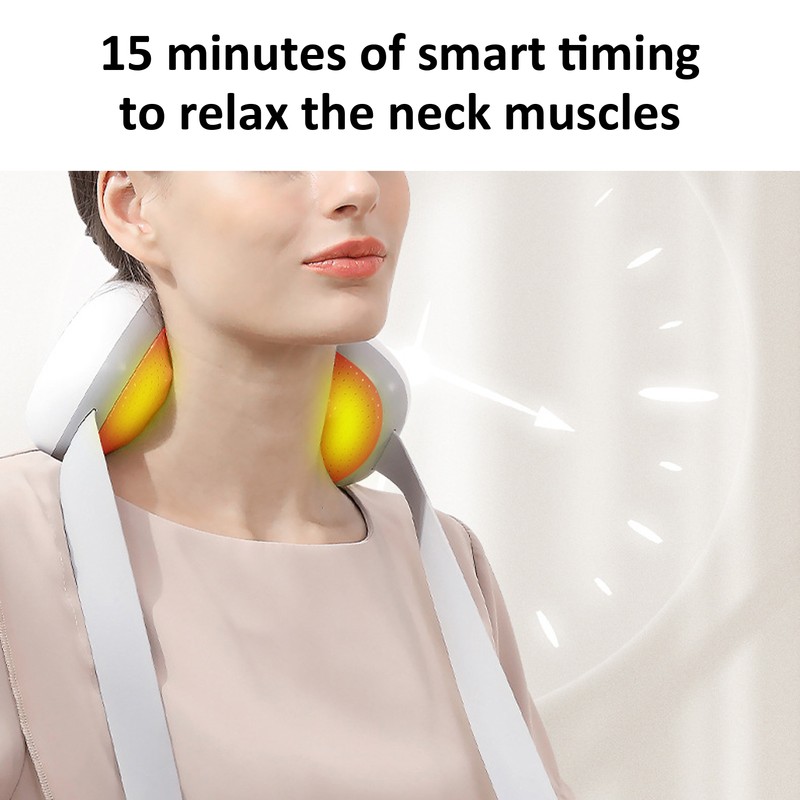 Cordless Neck Shoulder Massager Hot Compress Kneading Portable Electric Shoulder