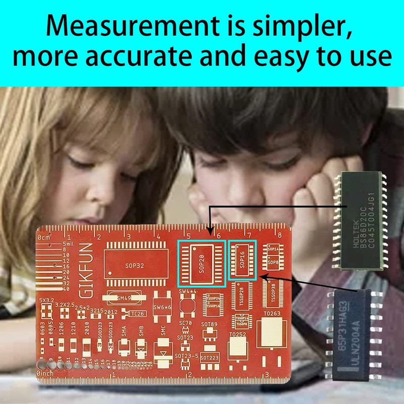 Gikfun PCB Ruler & SMD Component Reference - Measuring Tool