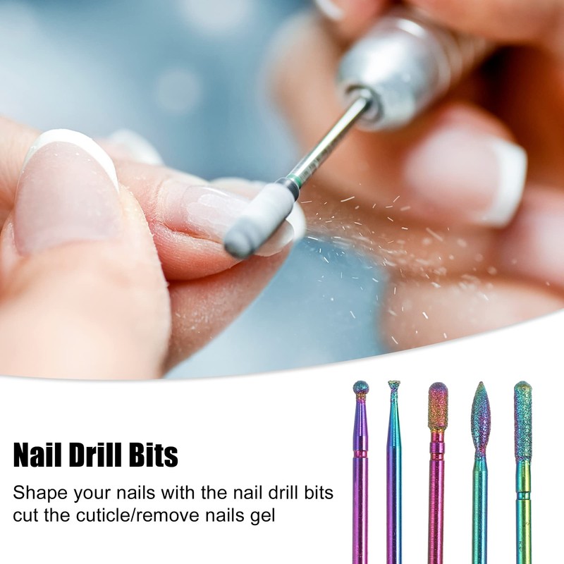 VOCOSTE Nail Drill Bit Set, Drill Bit Set, Gel Nail