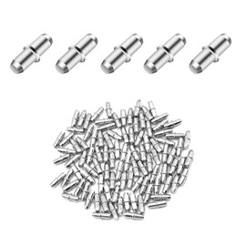 Pack of 100 Shelf Brackets 5 x 16 mm with Locking Ring | Shelf Support for Shelves, Wardrobe & Bookshelves | Shelf Supports, Floor Supports, Furniture Holder by