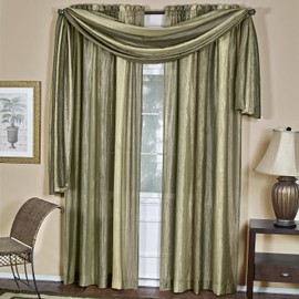 Achim Home Furnishings Ombre Window Curtain Scarf, 50 in x 144 in, Sage