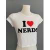 Woxlica I Heart Nerds Tshirt y2k Graphic Baby Tees for